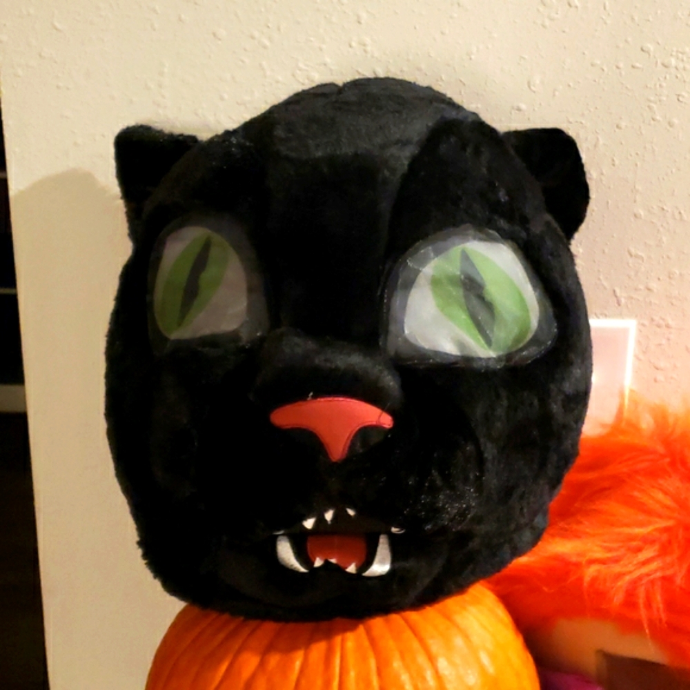 Black Cat Halloween Costume Head